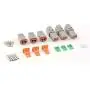 JRready ST6112 DT Connector 2 Pin Gray Waterproof Electrical Wire Connector with Deutsch Solid Contacts and Seal Plug,3 Sets