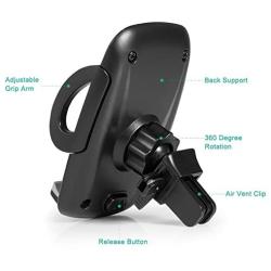 Air Vent Phone Holder, Amoner Car Mount with Quick Release Button Adjustable Clamp for iPhone 12/11 pro max/X/8/8 Plus/7/7 Plus, Galaxy S20/S10/S9/S8/S7, LG Motorola and More