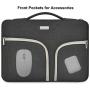HESTECH Chromebook Case,11.6''-12.5 inch Water Repellent Polyester Protective Laptop Sleeve Bag Handle Front Pockets Acer/HP Stream/Samsung/Microsoft Surface Pro 7/3/4/5/6,Black