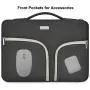 HESTECH Chromebook Case,11.6''-12.5 inch Water Repellent Polyester Protective Laptop Sleeve Bag Handle Front Pockets Acer/HP Stream/Samsung/Microsoft Surface Pro 7/3/4/5/6,Black