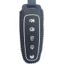 WFMJ Black Leather Remote Smart 5 Buttons Key Cover Case Fob for Ford Edge Escape Explorer Focus Flex Taurus Fusion