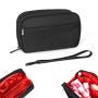 Patu Handy Beauty Stuff Carry Case, Makeup Cosmetic Bag, Women Facial Cleanser Skincare Kit Pouch, Pencil Clutch, Portable Electronics Accessories Organizer, Black