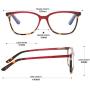 ZENOTTIC Anti Blue Light Glasses Blue Light Blocking Reading Glasses Stylish Leopard Glasses Anti Eyestrain for Women