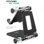 Nulaxy A4 Cell Phone Stand, Fully Foldable, Adjustable Desktop Phone Holder Cradle Dock Compatible with Phone 11 Pro Xs Xs Max Xr X 8, iPad Mini, Nintendo Switch, Tablets (7-10''), All Phones
