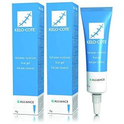 2 Pack Kelo-cotee,Gel for Scars 15G,Softens and flattens Scars,Eliminates Redness,Relieves itching and Pain,Helps in Healing,Protects The Skin,Advance