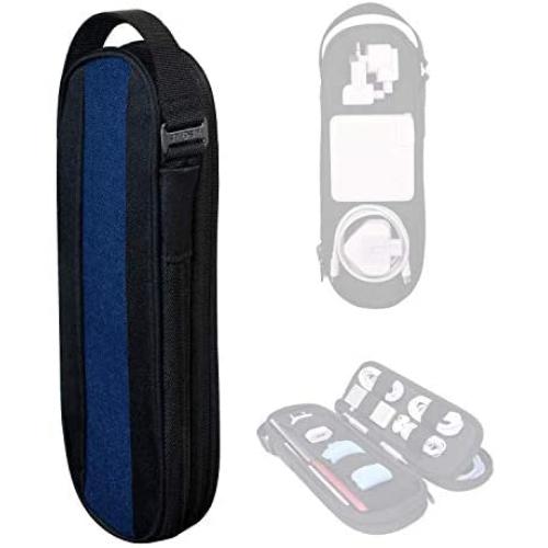 SIDE BY SIDE_POWER PACKER Travel Tech Pouch Organizer - Electronics & Cord Case - Cables & EDC Gear Bag.