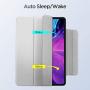 ESR Rebound Magnetic Smart Case for iPad Pro 12.9'' 2020 & 2018, Convenient Magnetic Attachment [Supports Pencil Pairing & Charging] Smart Case Cover, Auto Sleep/Wake Trifold Stand Case - Gray