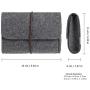 ProCase Felt Storage Case Bag Accessories Organizer for MacBook Laptop Mouse Power Adapter Cables Computer Electronics Cellphone Accessories Charger SSD HHD -Black