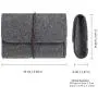 ProCase Felt Storage Case Bag Accessories Organizer for MacBook Laptop Mouse Power Adapter Cables Computer Electronics Cellphone Accessories Charger SSD HHD -Black