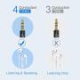 3.5mm Aux Cable 4 Pole, CableCreation 90 Degree TRRS 3.5mm Male to Male Audio Cable/Right Angle 4 Pole Stereo Auxiliary Cable (Microphone Compatible), 6ft/1.8m