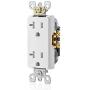 Leviton T5825-W 20 Amp, Tamper-Resistant, Decora Duplex Receptacle, Residential Grade, White
