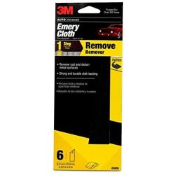 3M Emery Cloth, 03008, 3 2/3 in x 9 in, 6 sheets per pack