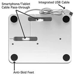 All-in-One Desk Organizer & Docking Station/Stand for iPad/iPhone/Tablets/Smartphones with 3 USB Ports