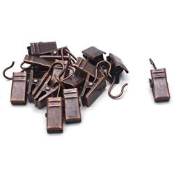 Antrader 15Pcs Iron Clips with Hook for Curtain, Photos, Home Decoration Outdoor Party Dispaly, Vintage Copper