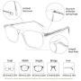 Blue Light Blocking Reading Glasses DONGDI Unisex Anti Eye Strain Computer Reading Frames with Spring Hinge Reading Eyewears for Women Men (Transparent,+2.5)