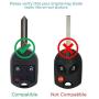 Keyless2Go Replacement for New Uncut Keyless Remote Head Key Fob for Select F-150 Edge Escape Explorer Fusion Vehicles That use OUCD6000022 164-R8070 (2 Pack)