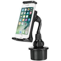 TNP Cup Holder Phone Mount, Universal Car Cup Smartphone Cradle Clamp w/Flexible Neck for Apple iPhone 11 Pro Max, Xs, Xs Max, X, 8 Plus, 8, 7, 7 Plus, 6 Plus, Samsung Galaxy Note 9 Note 8 S9+ S9
