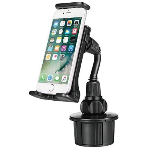 TNP Cup Holder Phone Mount, Universal Car Cup Smartphone Cradle Clamp w/Flexible Neck for Apple iPhone 11 Pro Max, Xs, Xs Max, X, 8 Plus, 8, 7, 7 Plus, 6 Plus, Samsung Galaxy Note 9 Note 8 S9+ S9
