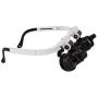 Head Mount 2 LED Lights Magnifying Glass,Hands Free Bracket Magnifier 8X 15X 23X, Dual-Lens Eye Loupe Magnifier for Electronics Jeweler Watch Repair