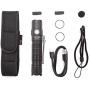 ThruNite TT20 2526 Lumens USB C Rechargeable Dual-Switch Handheld Tactical Flashlights with 258 Meters Beam Distance, Powered by 5000mAh 21700 Battery - Black CW