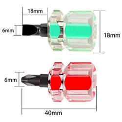 Buspoll Sewing machine screwdriver Mini ultra short screwdriver performance tool, one flat head and one Phillips (2 pieces)