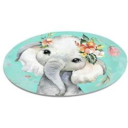Cholaty Mouse Pad - Thick Natural Rubber Keyboard Mouse Mat Rectangle Non-Slip Rubber Base Mouse Pad Wrapping Edge Cute Elephant Gaming Mouse Pad