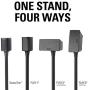 Sanus Wireless Sonos Speaker Stand for Sonos One, Play:1, Play:3 - Audio-Enhancing Design with Built-in Cable Management - Pair (Black) - WSS22-B1