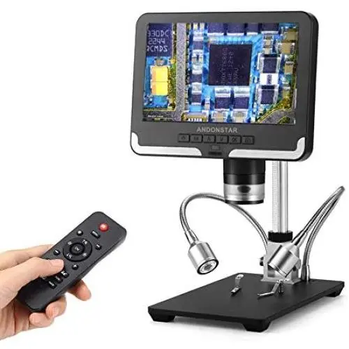 Andonstar Black corlor 7 inch LCD 1080P Circuit Board Digital Microscope AD206 with 200X Magnification Zoom for Phone Repair Soldering Andonstar Black corlor 7 inch LCD 1080P Circuit Board Digital Microscope AD206 with 200X Magnification Zoom for Phone Repair Soldering