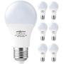 SHINESTAR 6-Pack A19 White LED Light Bulbs 60 watt Equivalent, Soft White Type A LED Bulb with E26 Medium Base, 120V 9W Energy Saving Lightbulbs, Non-dimmable