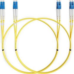 LC to LC Fiber Patch Cable Single Mode Duplex - 2m (6.56ft) - 9/125um OS1 LSZH (2 Pack) - Beyondtech PureOptics Cable Series