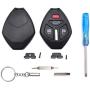 Key Fob Keyless Entry Remote Shell Case fits Mitsubishi Eclipse Lancer Endeavor Galant Outlander 4 Buttons Replacement Key Fob Cover Casing (1)