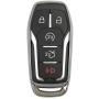 Silver TPU Soft Key Fob Cover Case Remote Jacket Glove for Ford Fusion F-150 Edge Explorer Mustang Lincoln MKZ MKC 2/3/4/5 Buttons Smart Key( NOT fit Flip/Folding key)