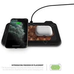 ZENS Liberty 16 Coil Dual Wireless Charging Pad with Glass Surface - 2x15W Output - Supports Apple and Samsung Fast Charge - Works with All Phones with Wireless Charging
