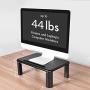 HUANUO Adjustable Monitor Stand Riser - 3 Height Adjustable Computer Monitor Stand with Phone Holder for Desk, Printer, Laptop, Computer Monitor Riser for Home & Office Use