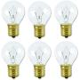 Lava Lamp Bulb 25 Watt, 6 Packs The Lava Original Replacement Bulb for 14.5-Inch/20-Ounce Lava Lamp, E17 Base 120 Volt Lava Lamp Replacement Bulbs, S11 Bulb - Dimmable - High Temp Resist - Warm White