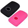 Lcyam Remote Key Fob Covers Durable Silicone Case Fits for 3 4 Button Keys on Side 2019 2020 Mazda 3 CX-30 CX-5 CX-9 Mazda 6 (Black Rose)