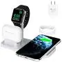 BNCHI Wireless Charger, 3 in 1 Fast Charging Station Compatible with Apple iWatch Series 6/5/4/3/2/1,AirPods,iPhone 11 Series/SE (2020)/XS MAX/XR/XS/X/8/8 Plus(Silver)