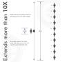 EDG - Apple MFI Certified Retractable Lightning Cable | Charge and Sync Lightning to USB - 3.5 Feet (Black)