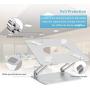 Boyata Laptop Stand, Adjustable Ergonomic Laptop Holder, Aluminium Alloy Notebook Stand Compatible for MacBook Pro/Air, Dell XPS, Lenovo, Samsung Laptops Up to 17 inches-Silver