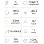 Light Blue (10 Pack) GU10 MR16 LED 5-Watt, (50W Equivalent) Dimmable, 3000K Soft White, Actual Halogen Size, 400 Lumens, 36° LED Spot Light, GU10 Base
