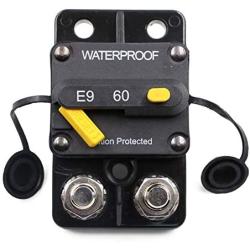T Tocas 60 A Surface-Mount Circuit Breaker double 3/8'' stud with Manual Reset, 12V- 72V DC, Waterproof