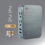 GE UltraPro 2 Outlet + 2 USB Side Access Surge Protector Tap, Plug-In, 2.4 Amp, 860 Joules, 33642, Silver