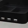 All-in-One Desk Organizer & Docking Station/Stand for iPad/iPhone/Tablets/Smartphones with 3 USB Ports