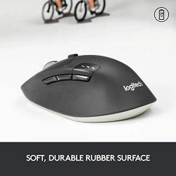 Logitech M720 Wireless Triathlon Mouse with Bluetooth for PC with Hyper-Fast Scrolling and USB Unifying Receiver for Computer and Laptop - Black