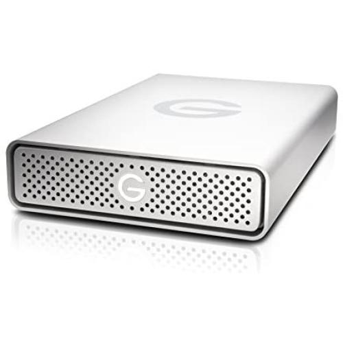 G-Technology 4TB G-DRIVE USB 3.0 Desktop External Hard Drive, Silver - Compact, High-Performance Storage - 0G03594-1