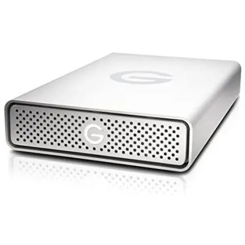 G-Technology 4TB G-DRIVE USB 3.0 Desktop External Hard Drive, Silver - Compact, High-Performance Storage - 0G03594-1