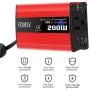 FIXMSV Car Power Inverter 200W DC 12V to AC 110V Converter Double USB Port Charger (200W) ac dc Converter