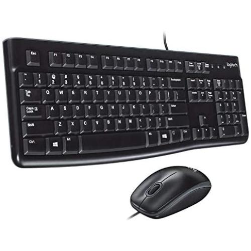 Logitech Desktop MK120 Durable, Comfortable, USB Mouse and Keyboard Combo