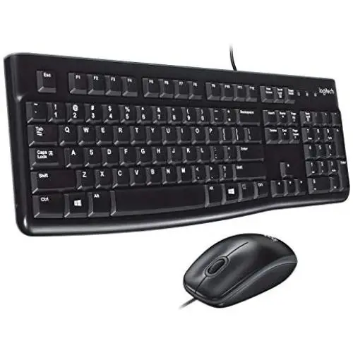 Logitech Desktop MK120 Durable, Comfortable, USB Mouse and Keyboard Combo