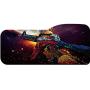 Large Gaming Mouse Pad Professional Extended Curved Mousepad Waterproof Computer Laptop Keyboard Desk Mat with Stitched Edges Anti Slip Rubber Base for Gamer School Office Home (Colorful Gun)